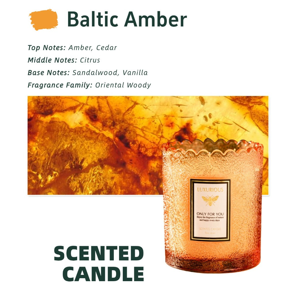 Embossed  Scented Candle （Orange）