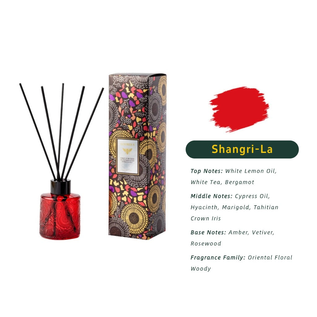 Embossed Fragrance Reed Diffuser (Red）