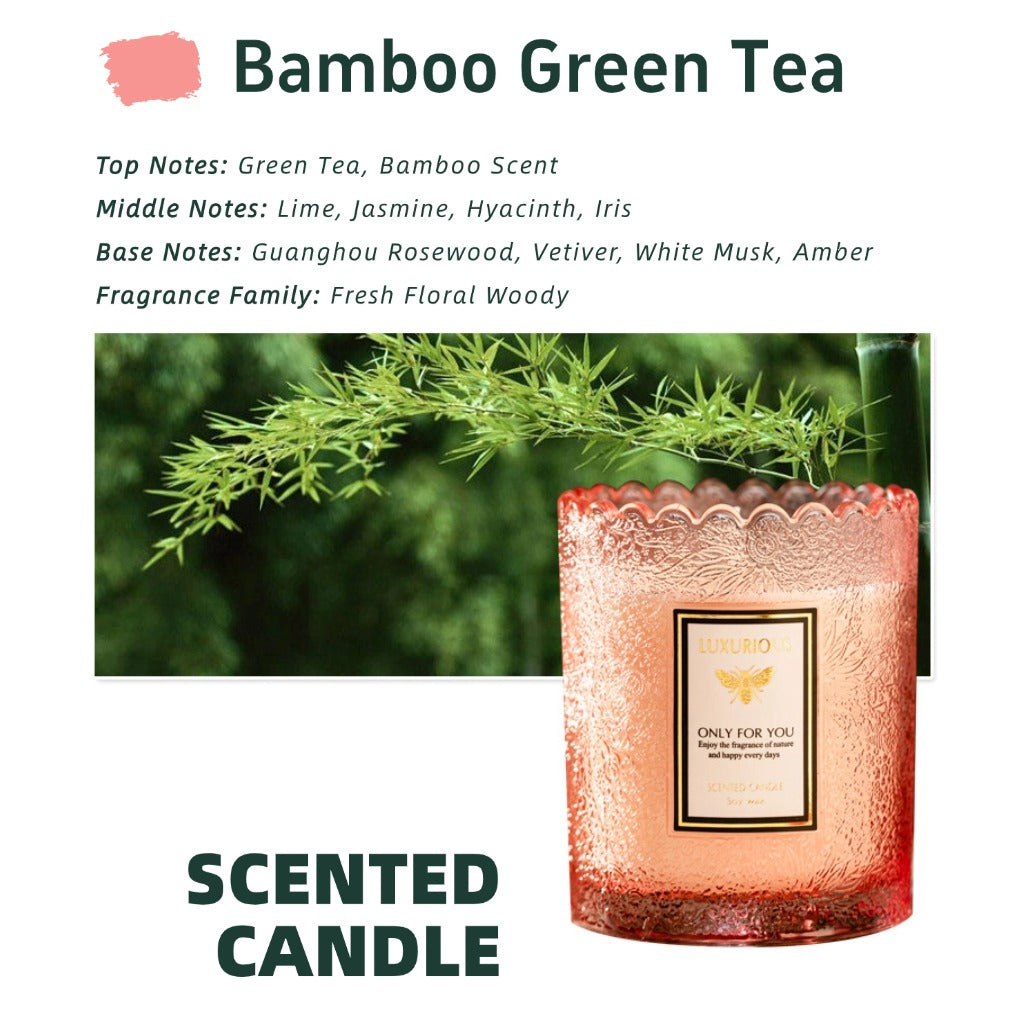 Embossed  Scented Candle （Pink）