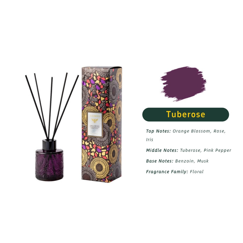 Embossed Fragrance Reed Diffuser (Purple)