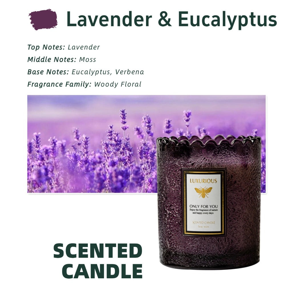 Embossed  Scented Candle （Purple）