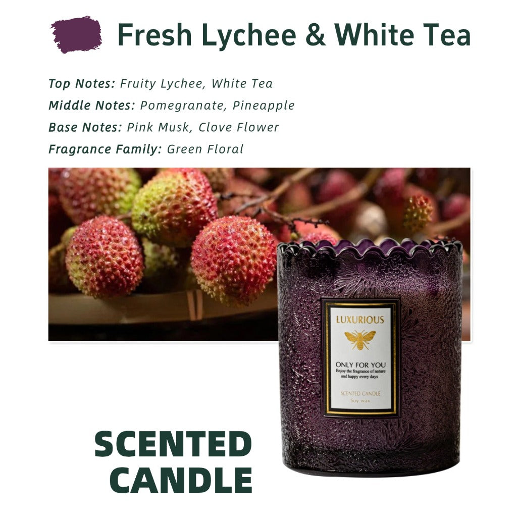 Embossed  Scented Candle （Purple）