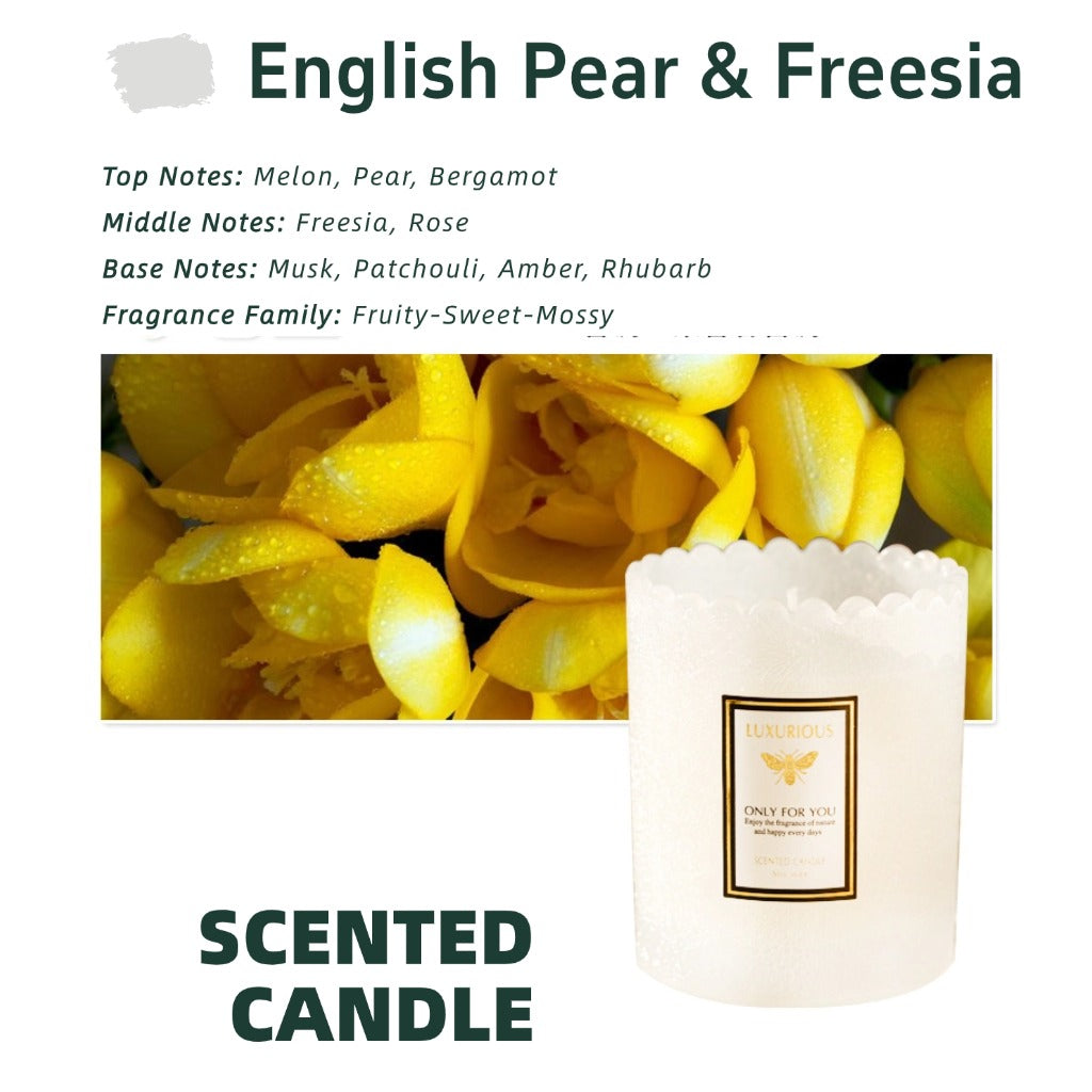 Embossed  Scented Candle （White）