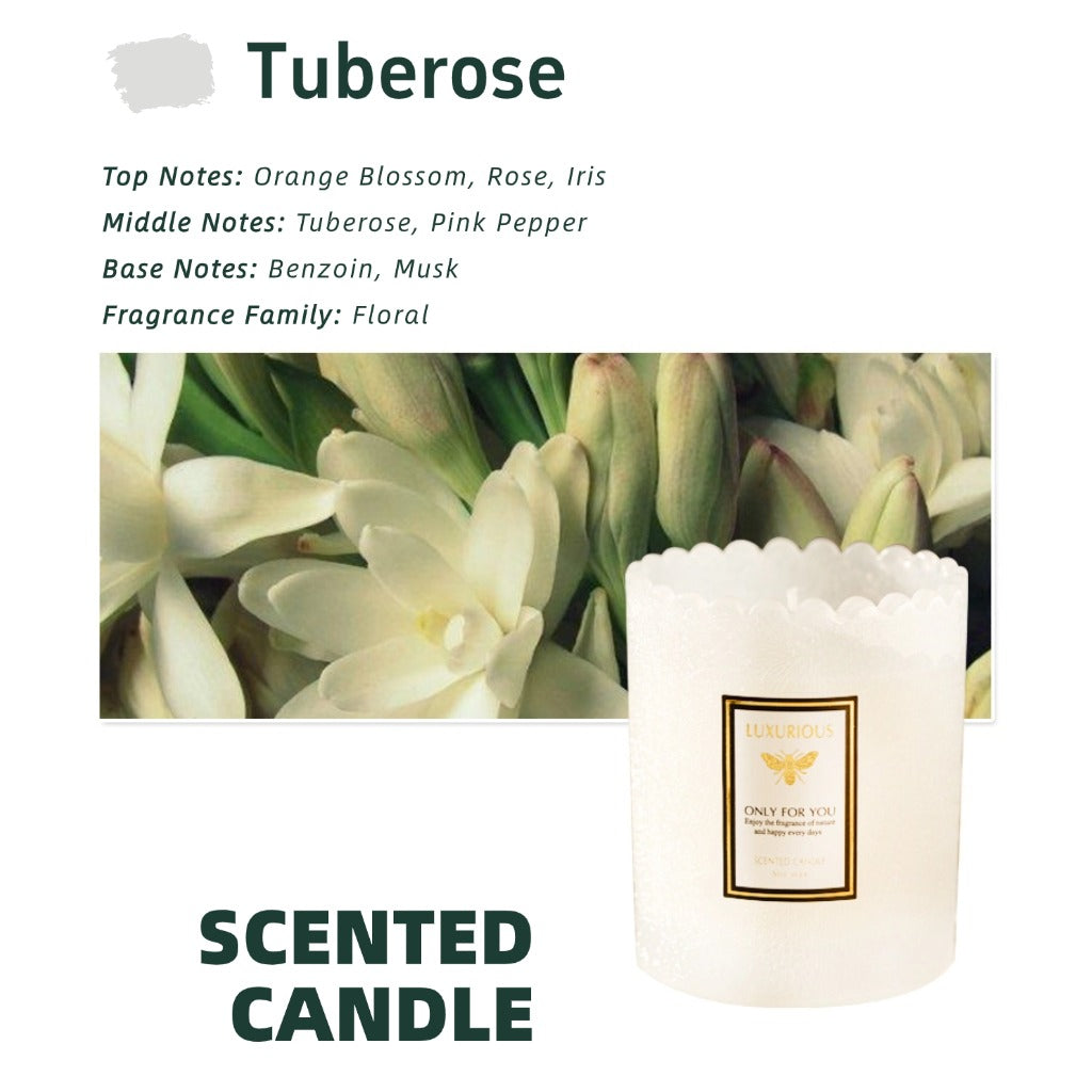 Embossed  Scented Candle （White）