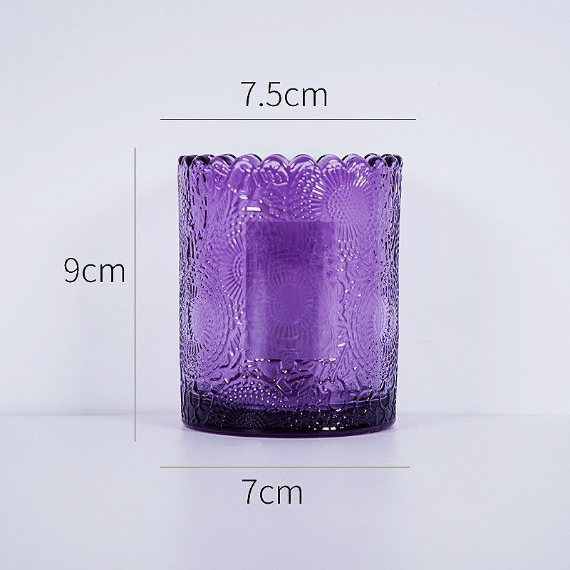 Embossed  Scented Candle （Purple）
