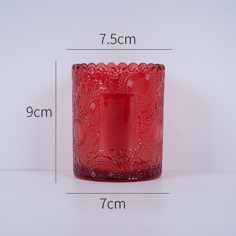 Embossed  Scented Candle （Red）