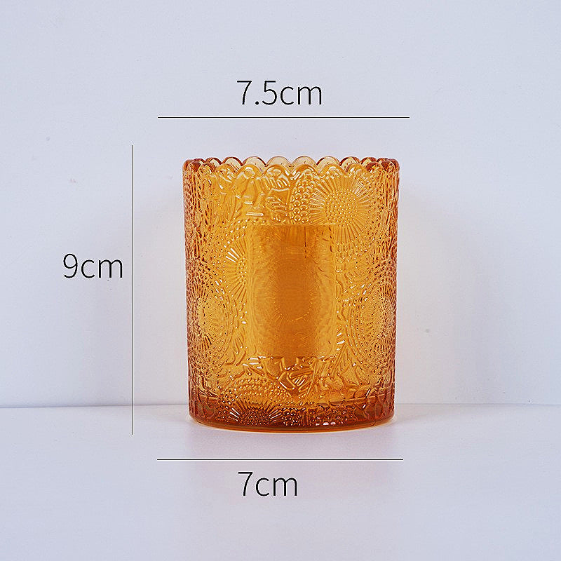 Embossed  Scented Candle （Orange）